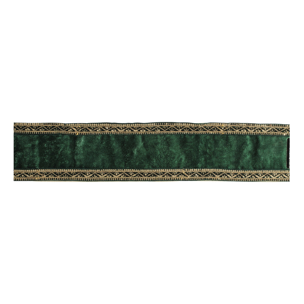 Velvet Ribbon with Ornate Metallic Trim 4" x 5 Yds.