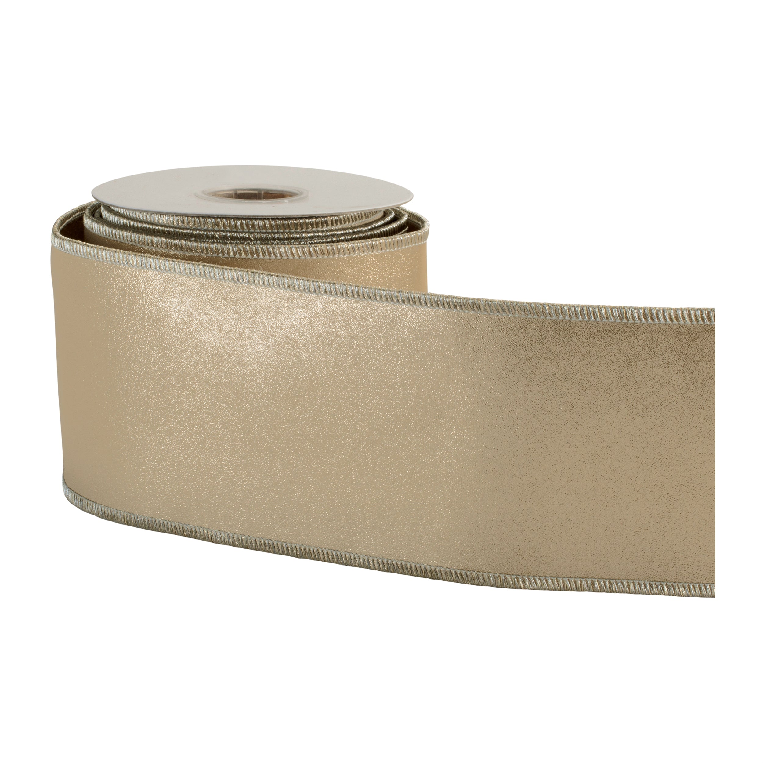 Metallic Satin Wired Ribbon 4" x 5 Yds.