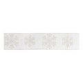 Glitter Snowflake Wired Ribbon 4" x 5 Yds.