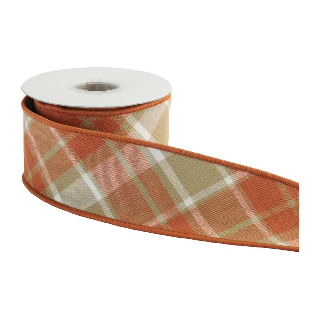 Classic Plaid Wired Cotton Ribbon 2.5" x 5 Yds.