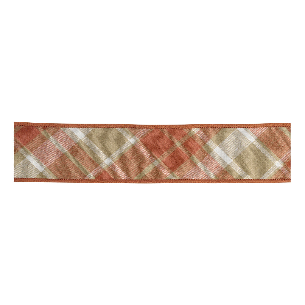 Classic Plaid Wired Cotton Ribbon 2.5" x 5 Yds.