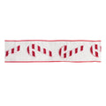 Candy Cane Wired Cotton Ribbon 4" x 5 Yds.