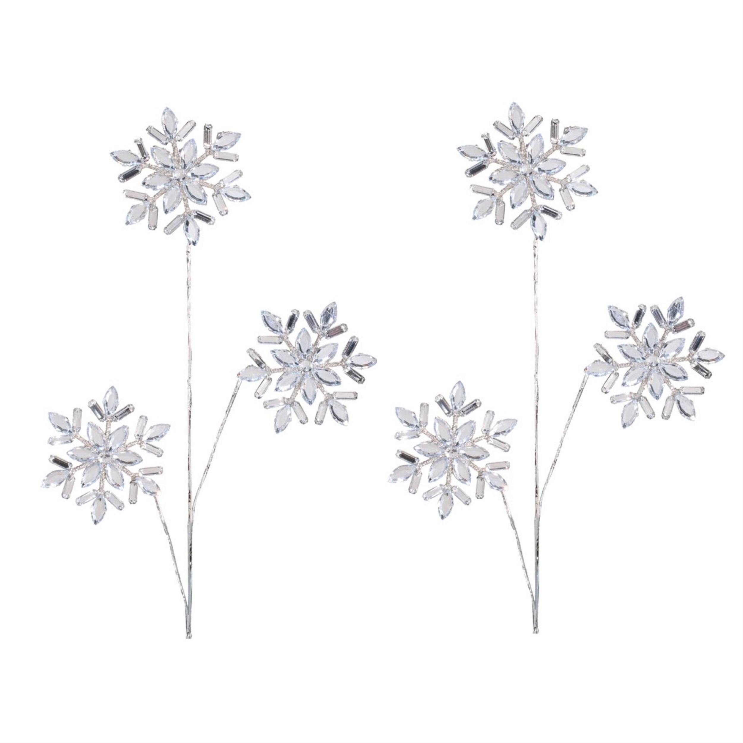 Jewel Snowflakes Spray (Set of 2)