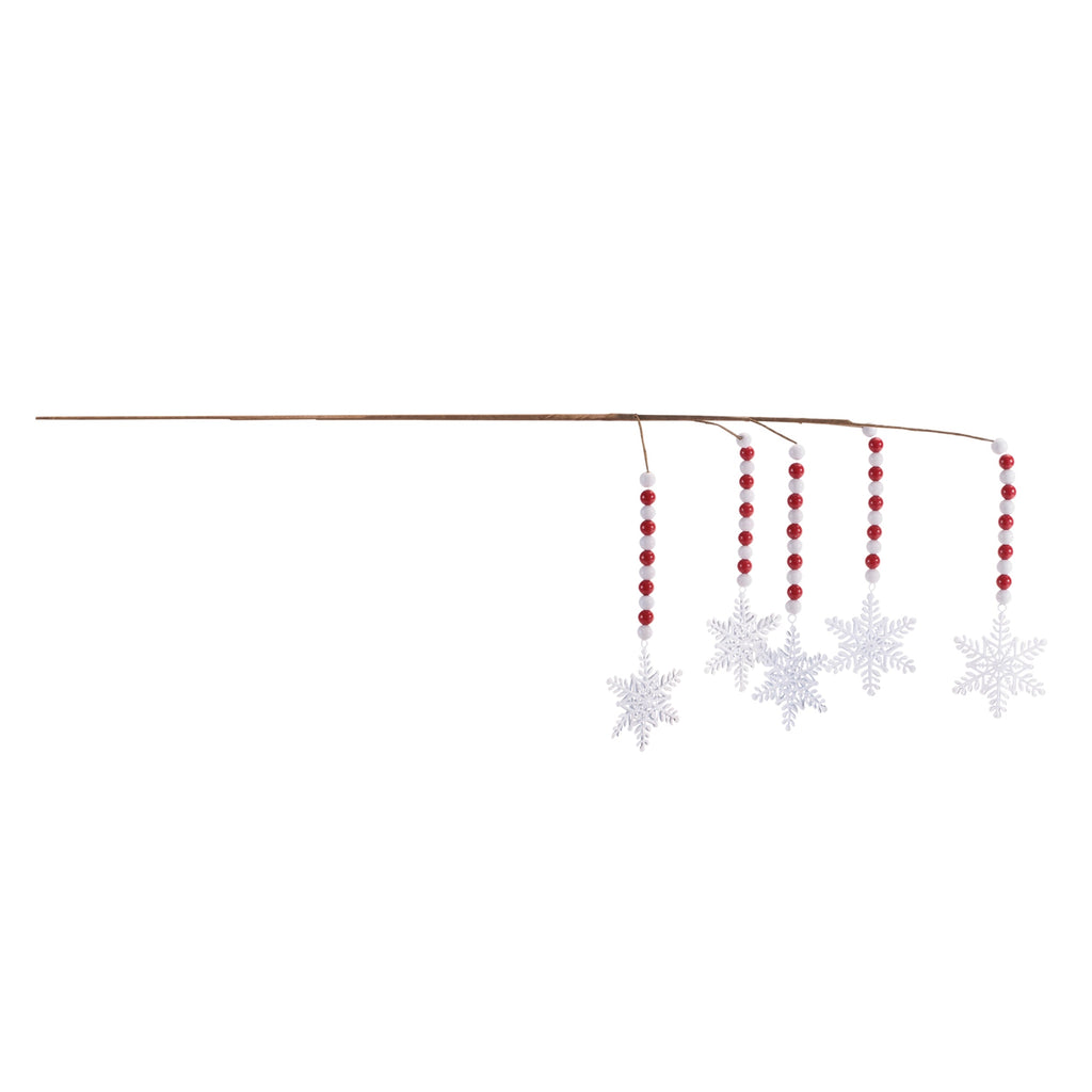 Beaded Snowflake Drop Spray (Set of 2)
