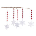 Beaded Snowflake Drop Spray (Set of 2)