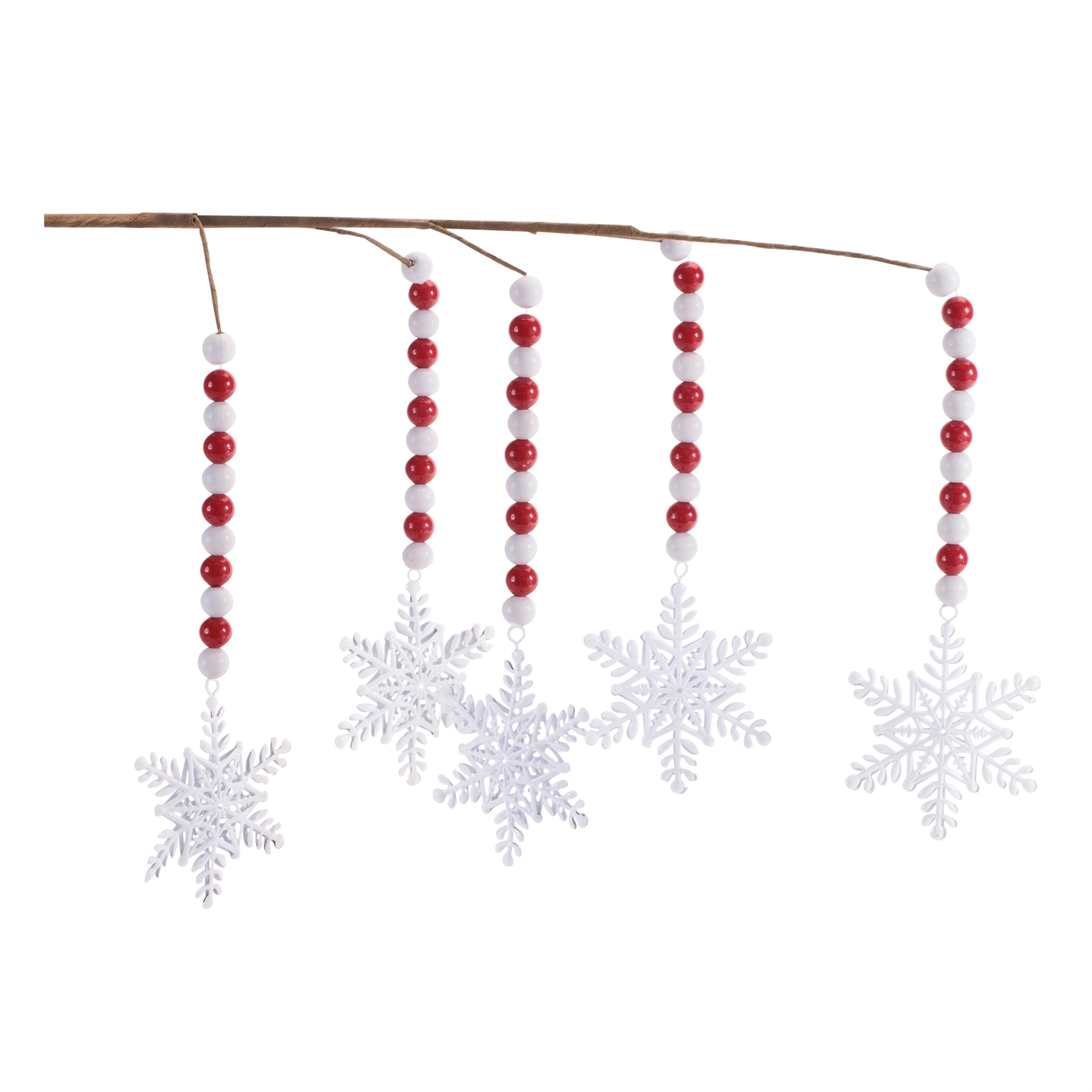 Beaded Snowflake Drop Spray (Set of 2)