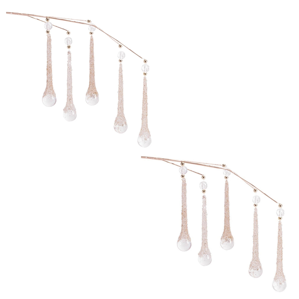 Beaded Icicle Drop Spray (Set of 2)