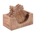Wood Snowflake Coasters with Holder (Set of 5)