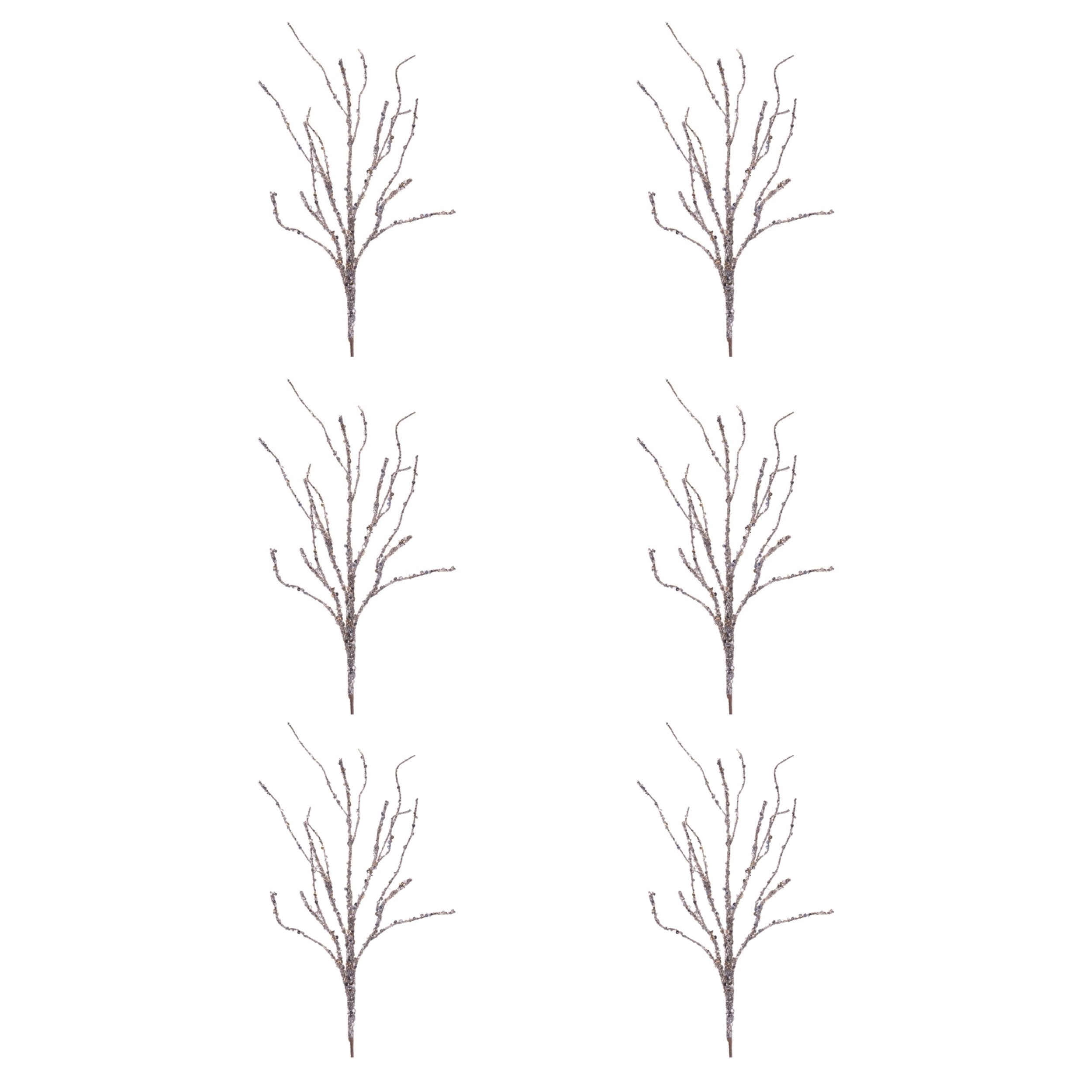 Glittered Twig Branch (Set of 6)