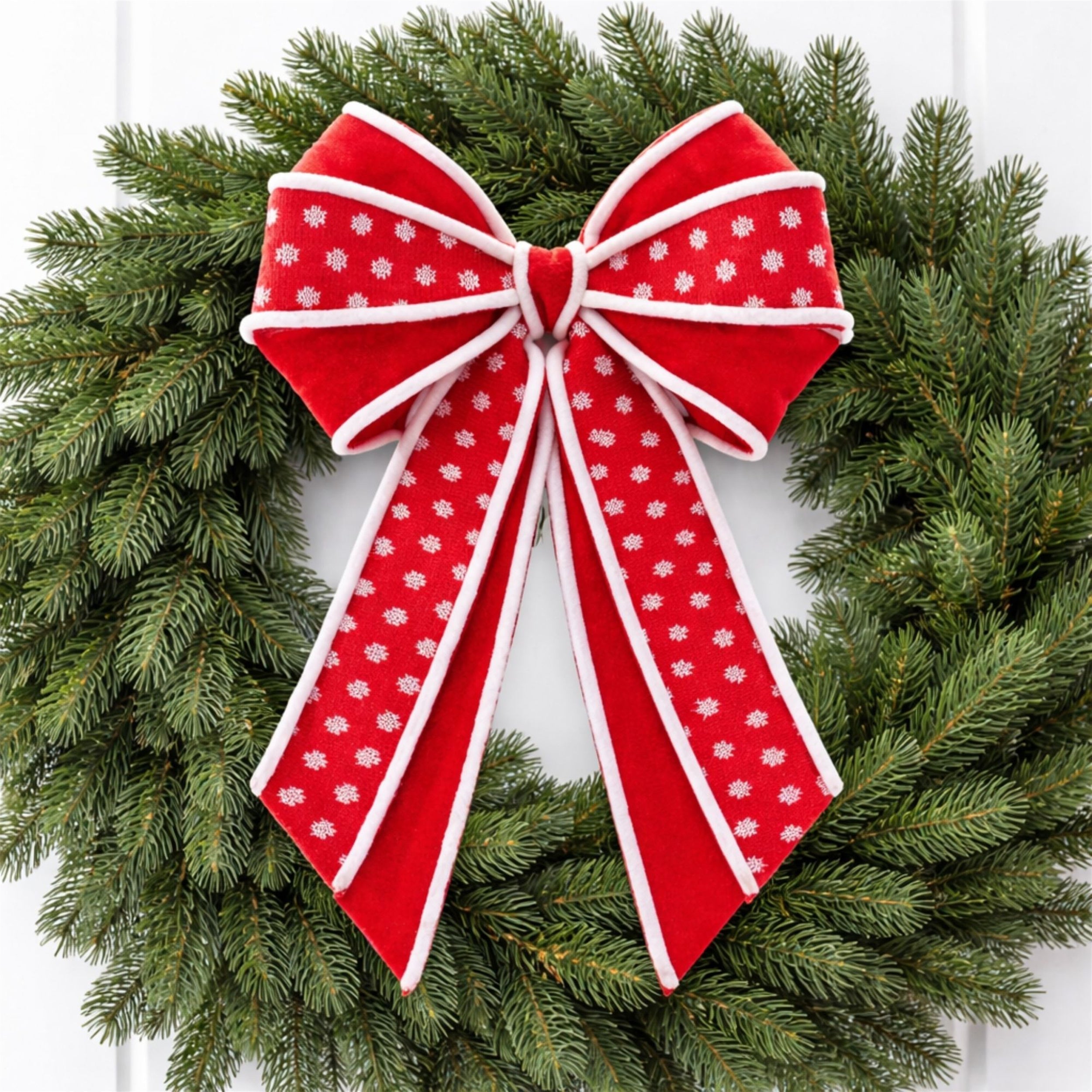Polka Dot Bow Ornament (Set of 2)
