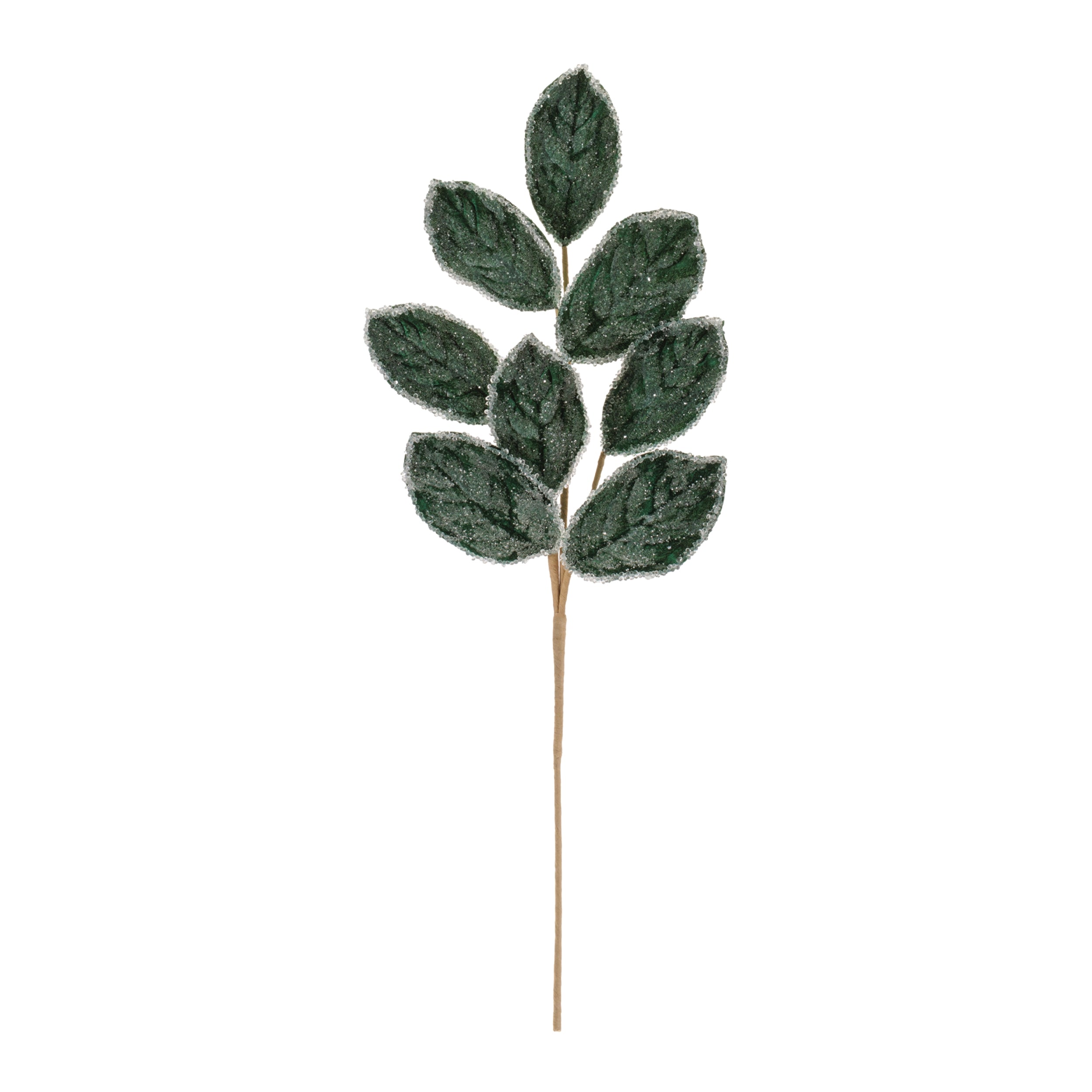 Beaded Magnolia Leaf Spray (Set of 4)