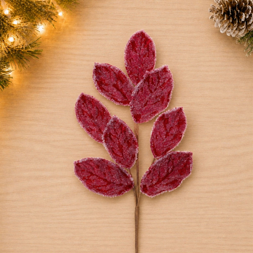 Beaded Magnolia Leaf Spray (Set of 2)