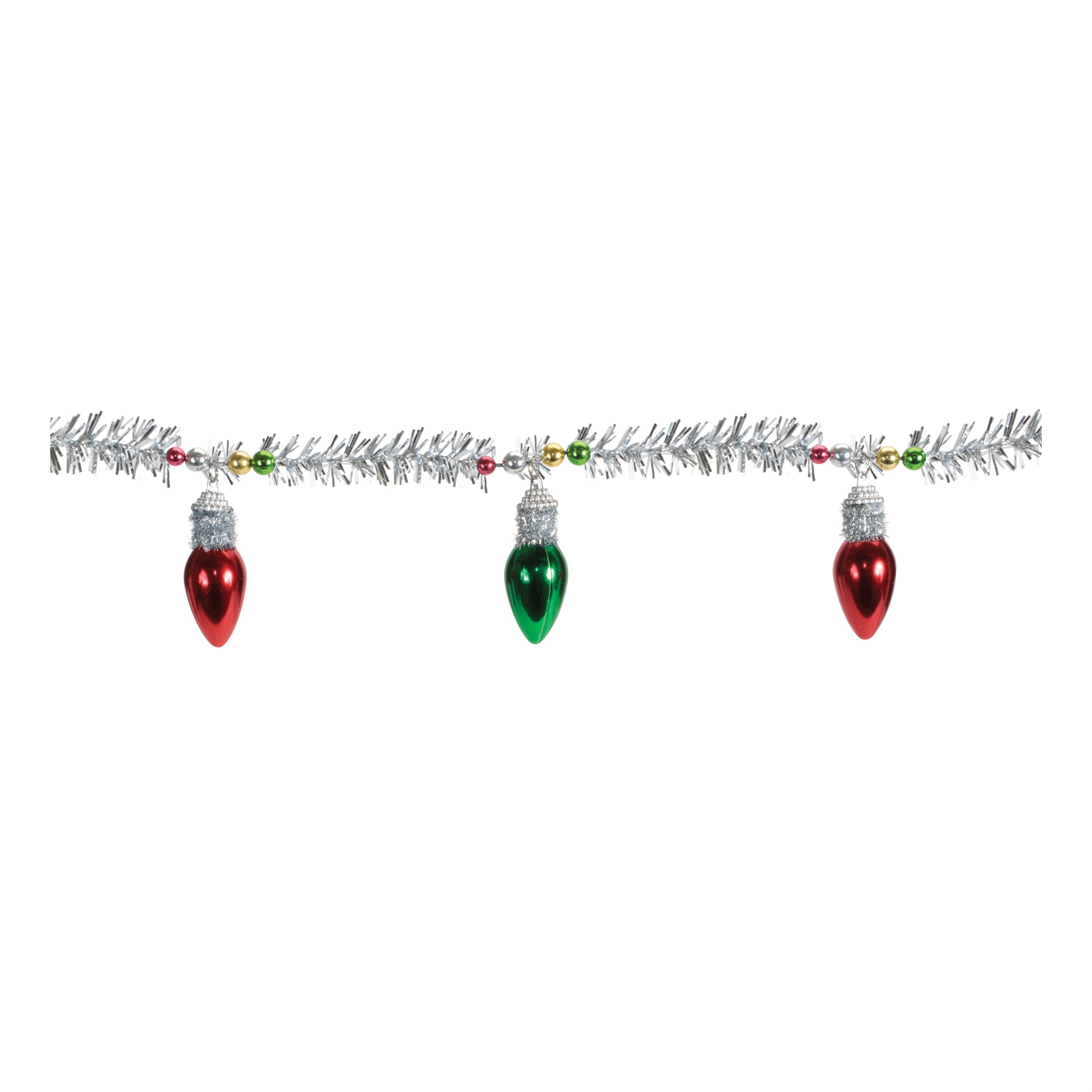 Vintage Light Bulb Tinsel Garland (Set of 2)