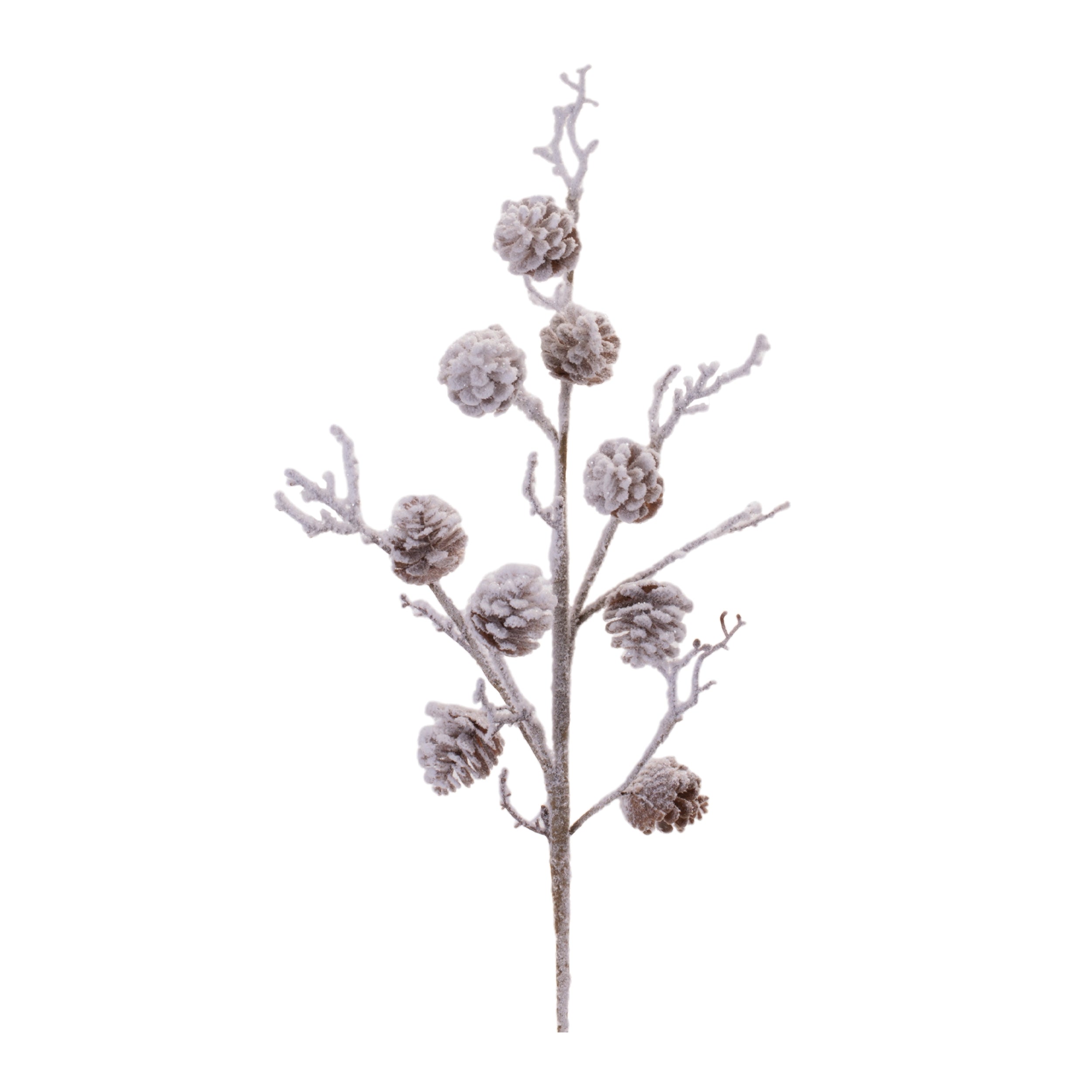 Snowy Pine Cone Twig Spray (Set of 2)