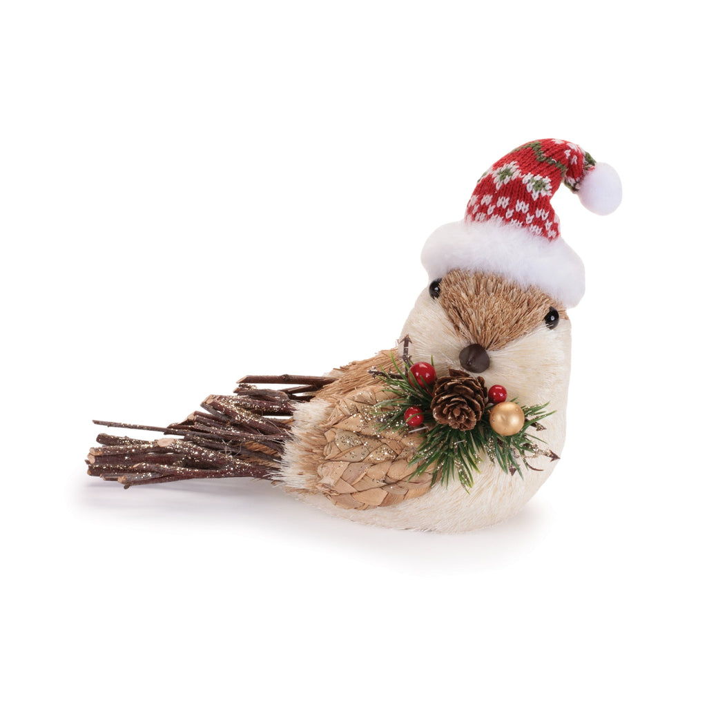 Winter Bird Figurines with Knit Hats and Scarves (Set of 2)