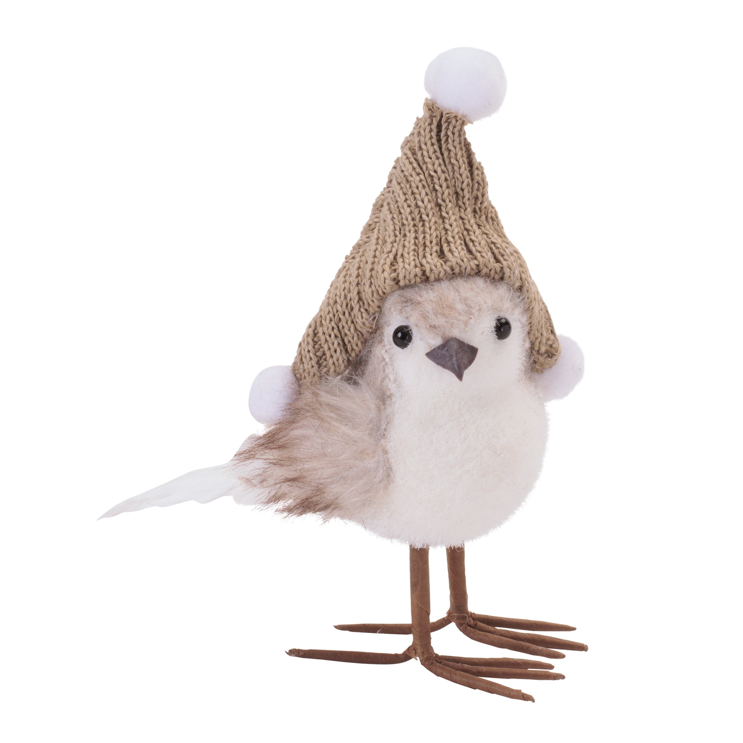 Winter Bird Figurines with Knit Hats (Set of 3)