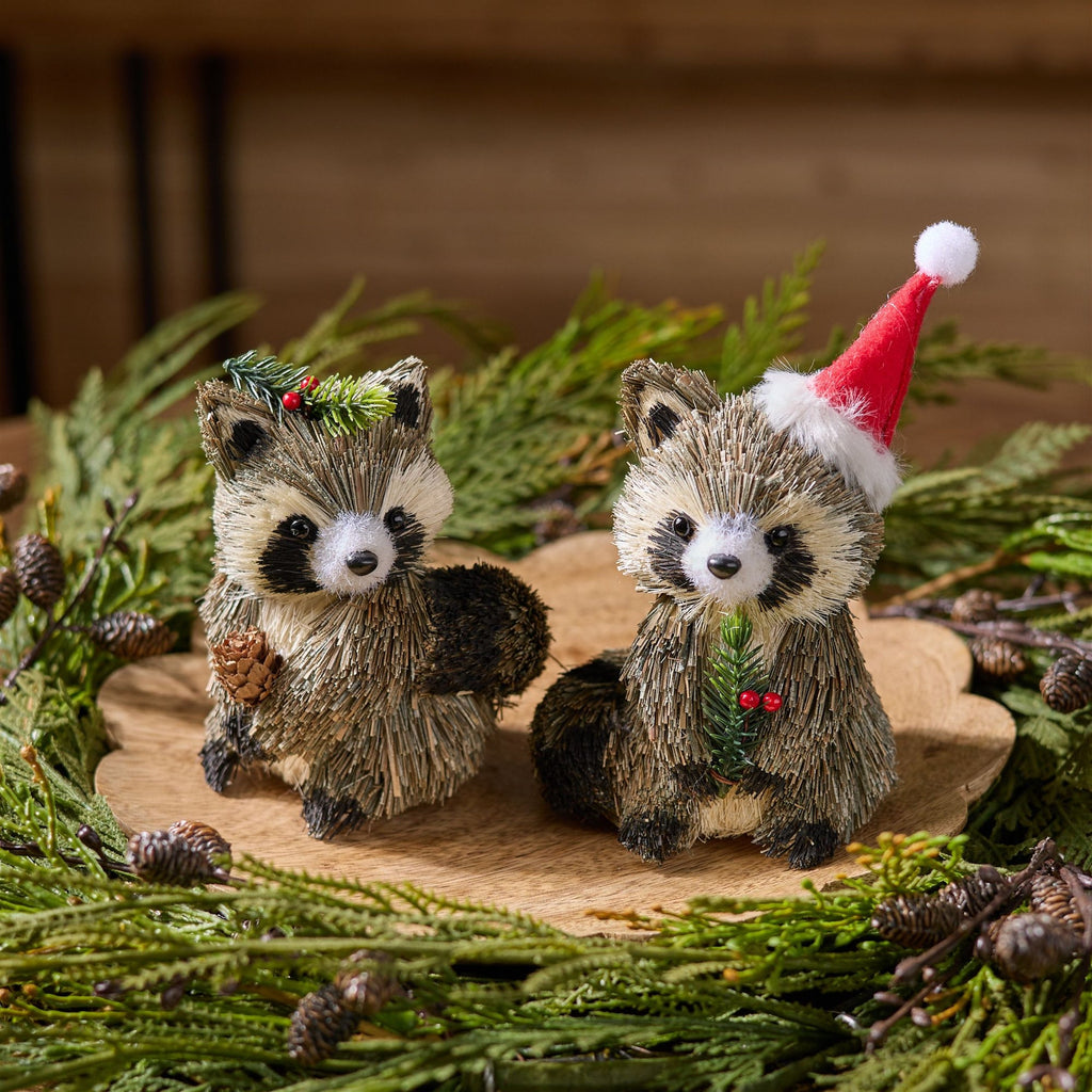 Holiday Raccoon Shelf Sitter (Set of 2)