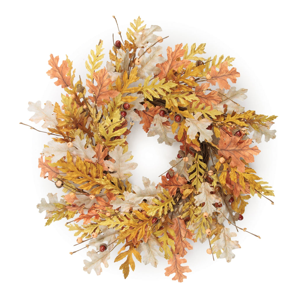 Harvest Oak Leaf Wreath 24"D
