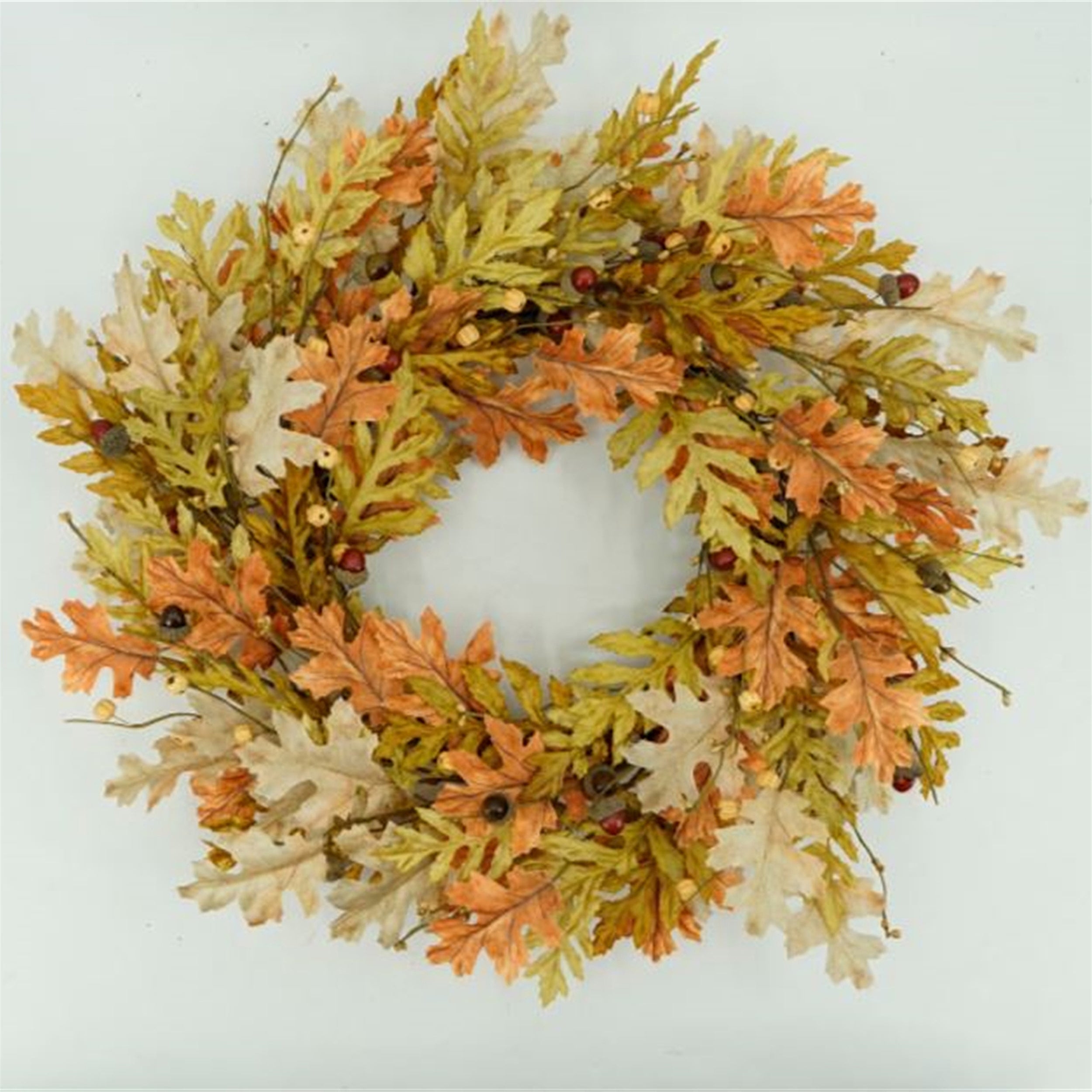 Harvest Oak Leaf Wreath 24"D