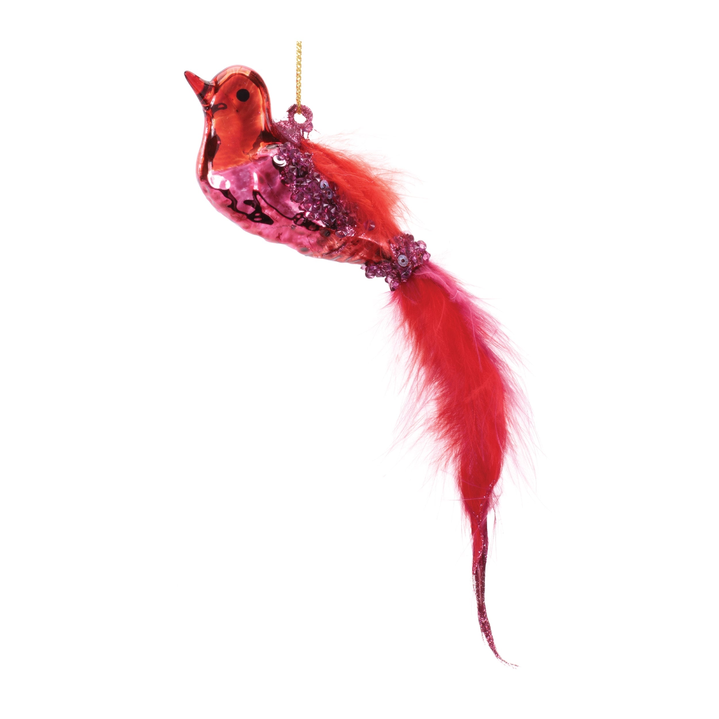 Glass Bird Ornaments (Set of 12)