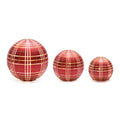 LED Frosted Plaid Globe (Set of 2)
