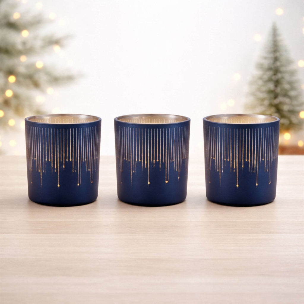Patterned Glass Votive Holder (Set of 3)