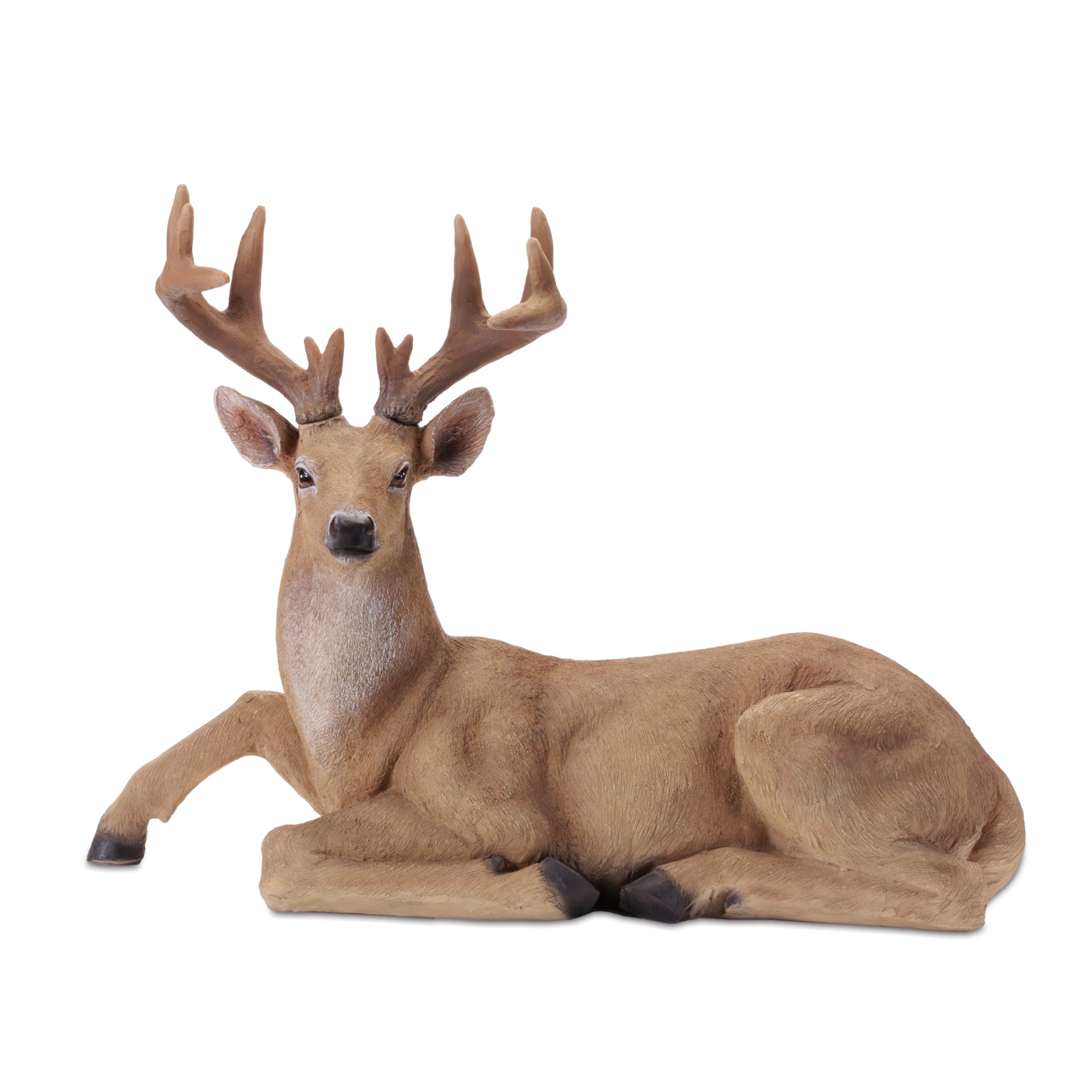 Large Laying Woodland Deer Figurine