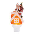 Santa in Chimney Snow Globe Night Light 7"H