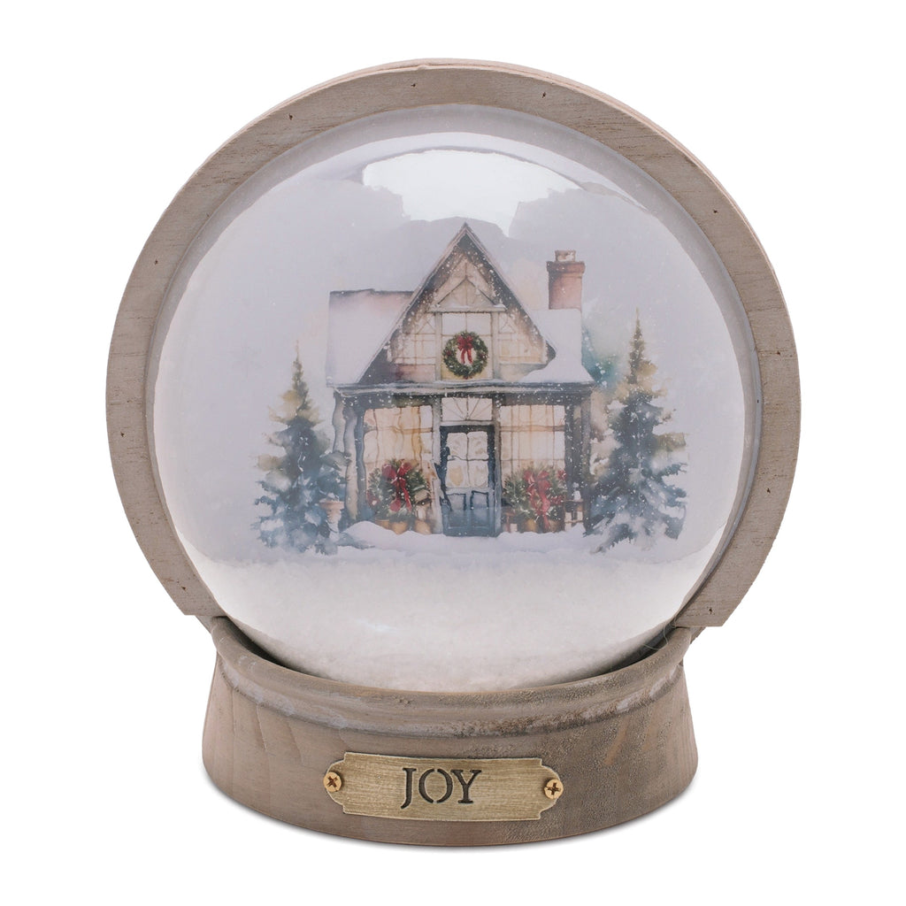 Lighted Christmas Village Globe DŽcor (Set of 2)