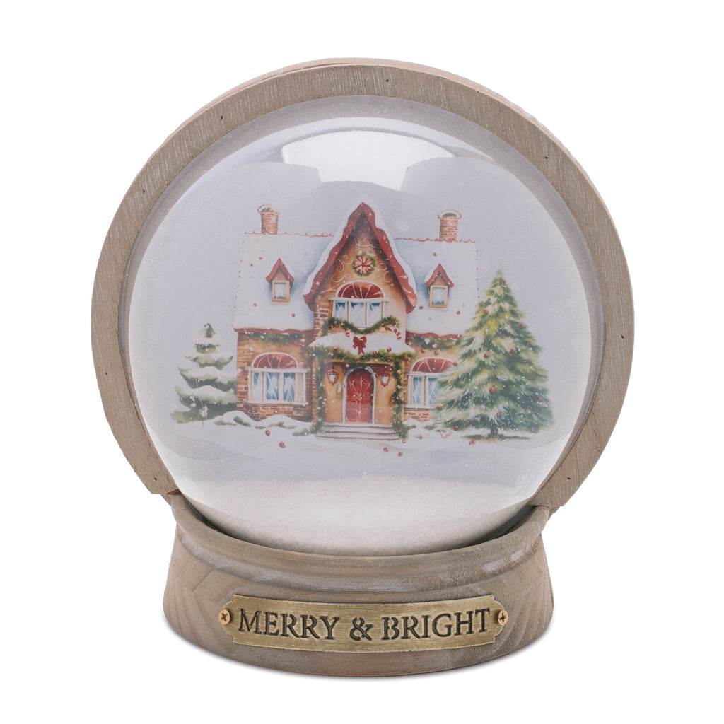 Lighted Christmas Village Globe DŽcor (Set of 2)
