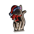 Cat with Santa Hat and Bow Ekkolight 23.5"H
