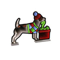 Dog with Christmas Present Ekkolight 24"L