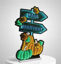Fall Harvest Pumpkin Sign Ekkolight 35"H