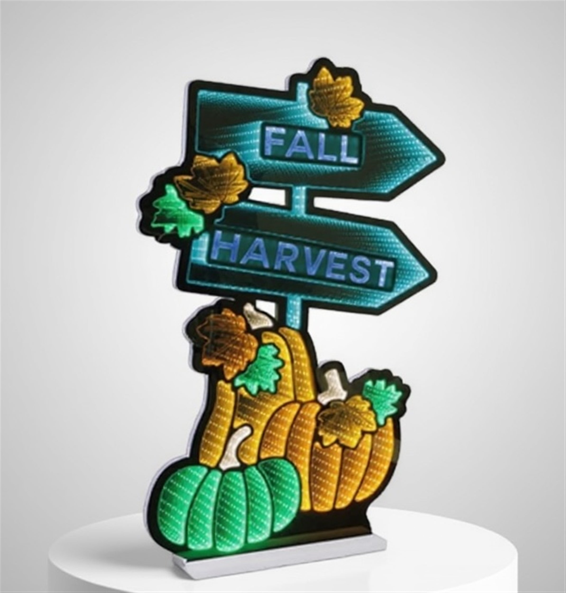 Fall Harvest Pumpkin Sign Ekkolight 35"H