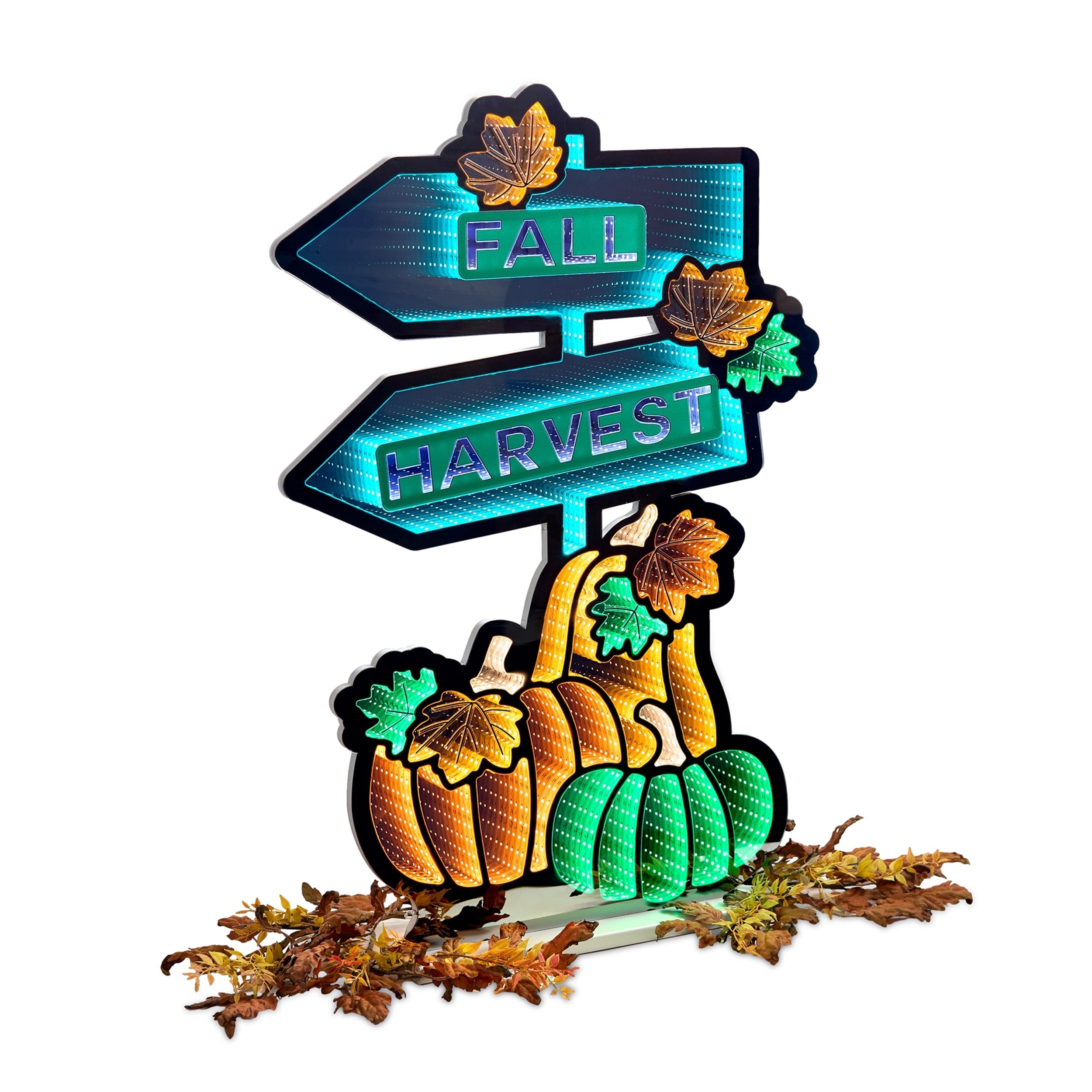 Fall Harvest Pumpkin Sign Ekkolight 35"H