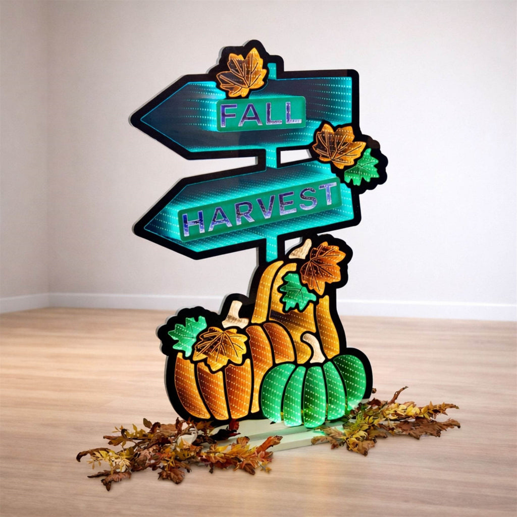 Fall Harvest Pumpkin Sign Ekkolight 35"H