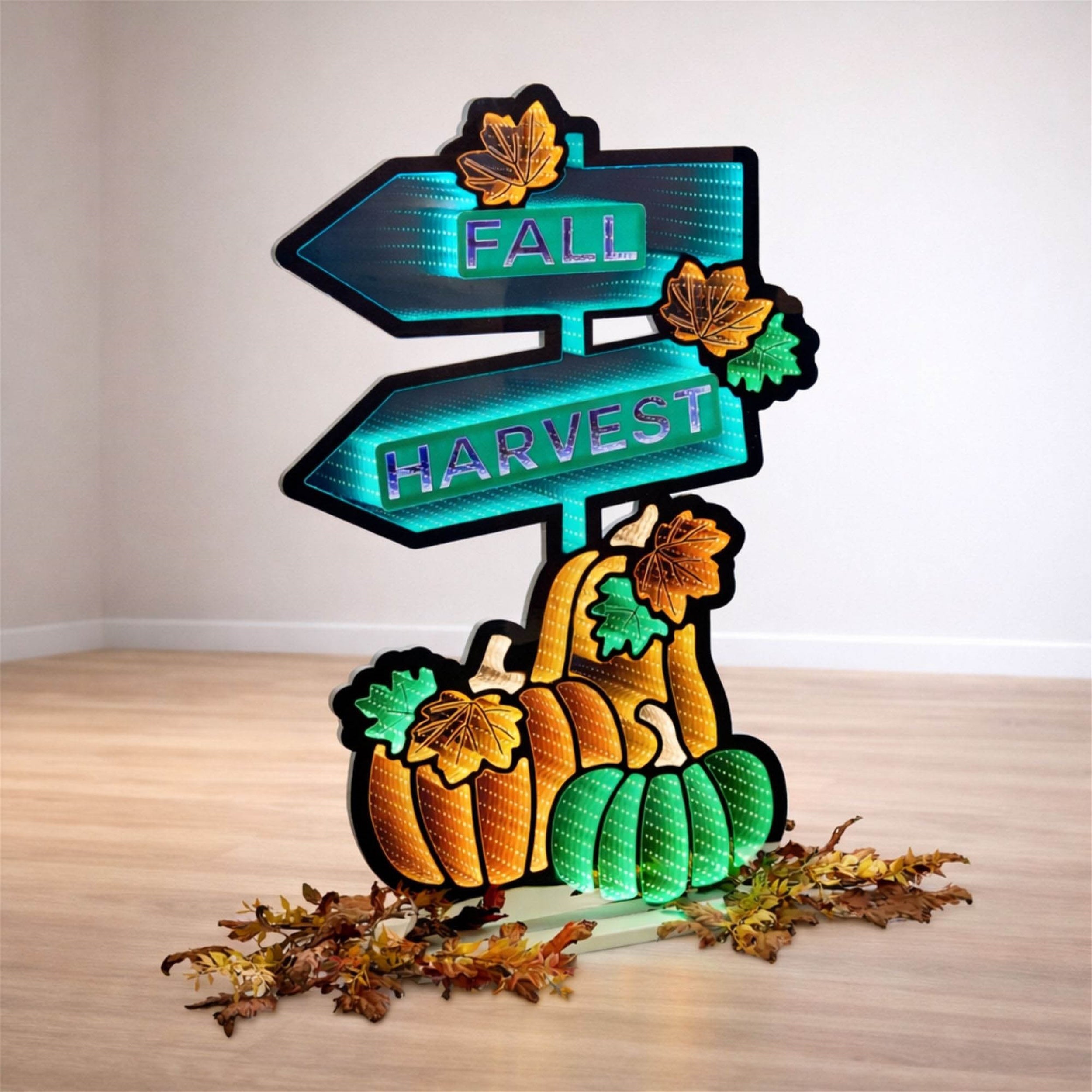 Fall Harvest Pumpkin Sign Ekkolight 35"H