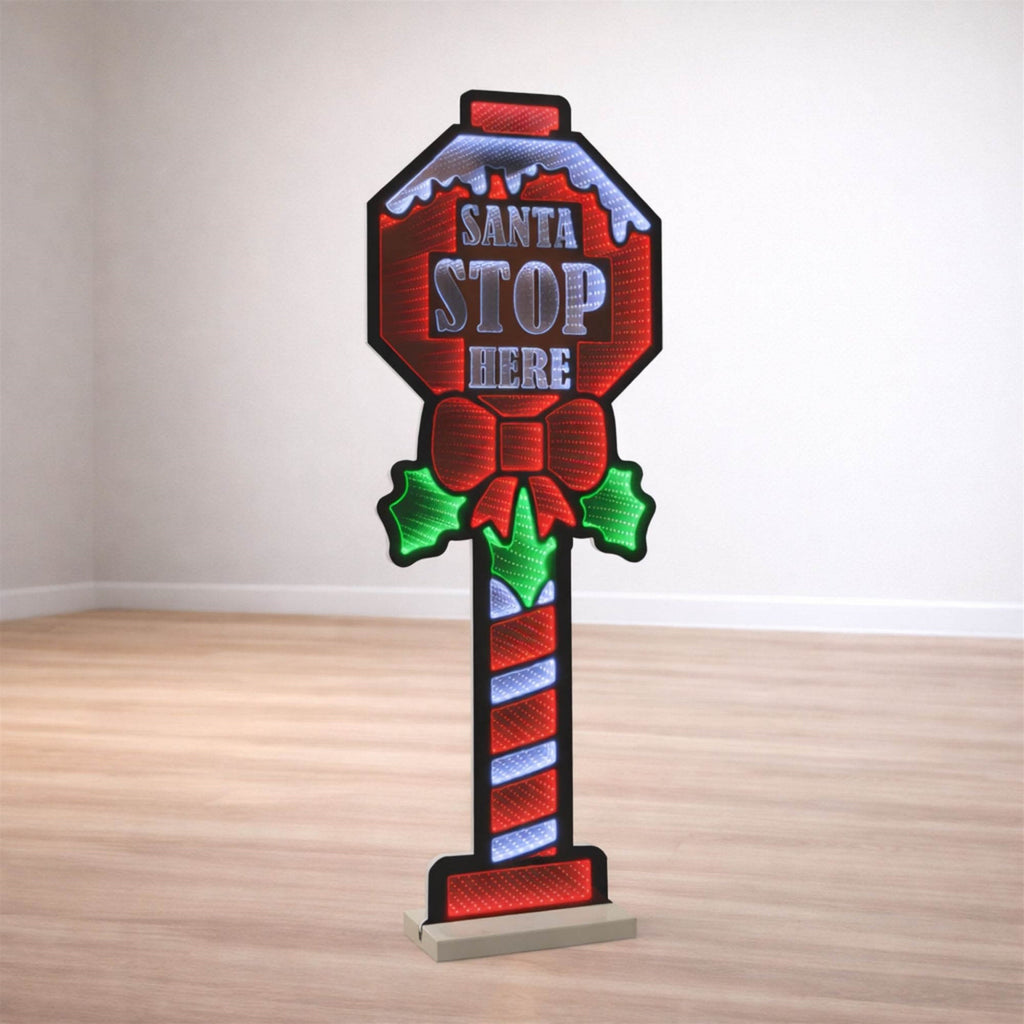 Santa Stop Here Ekkolight 47"H