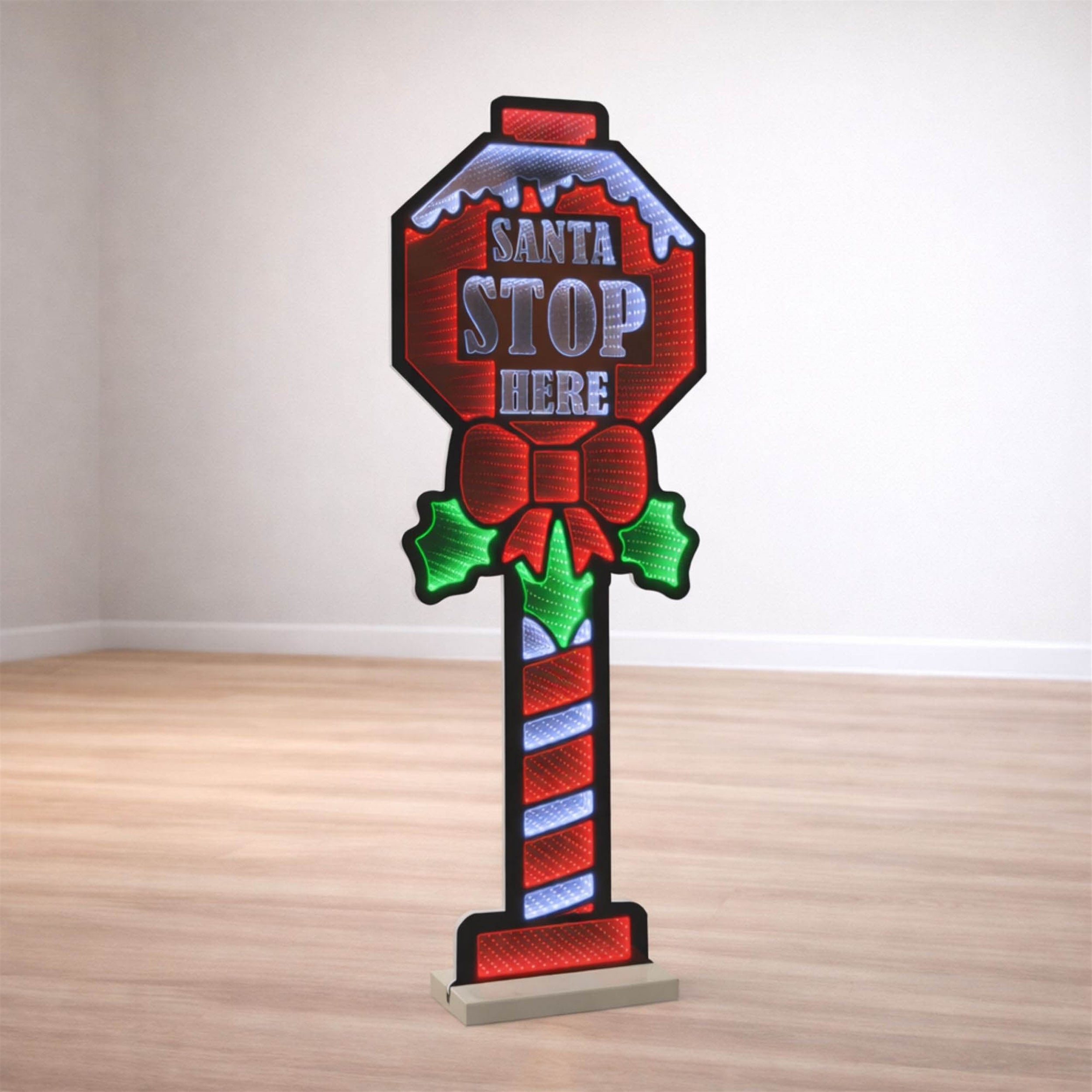 Santa Stop Here Ekkolight 47"H