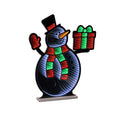 Snowman with Christmas Present Ekkolight 23.5"H
