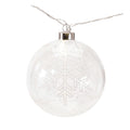 LED Snowflake Ball Ornament Light String 4.5'L