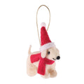 Dog with Santa Hat Ornaments (Set of 12)
