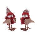 Bird with Hat and Scarf Shelf Sitter (Set of 2)