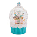 LED Santa & Gingerbread Bakery Snow Globe 7.5"H