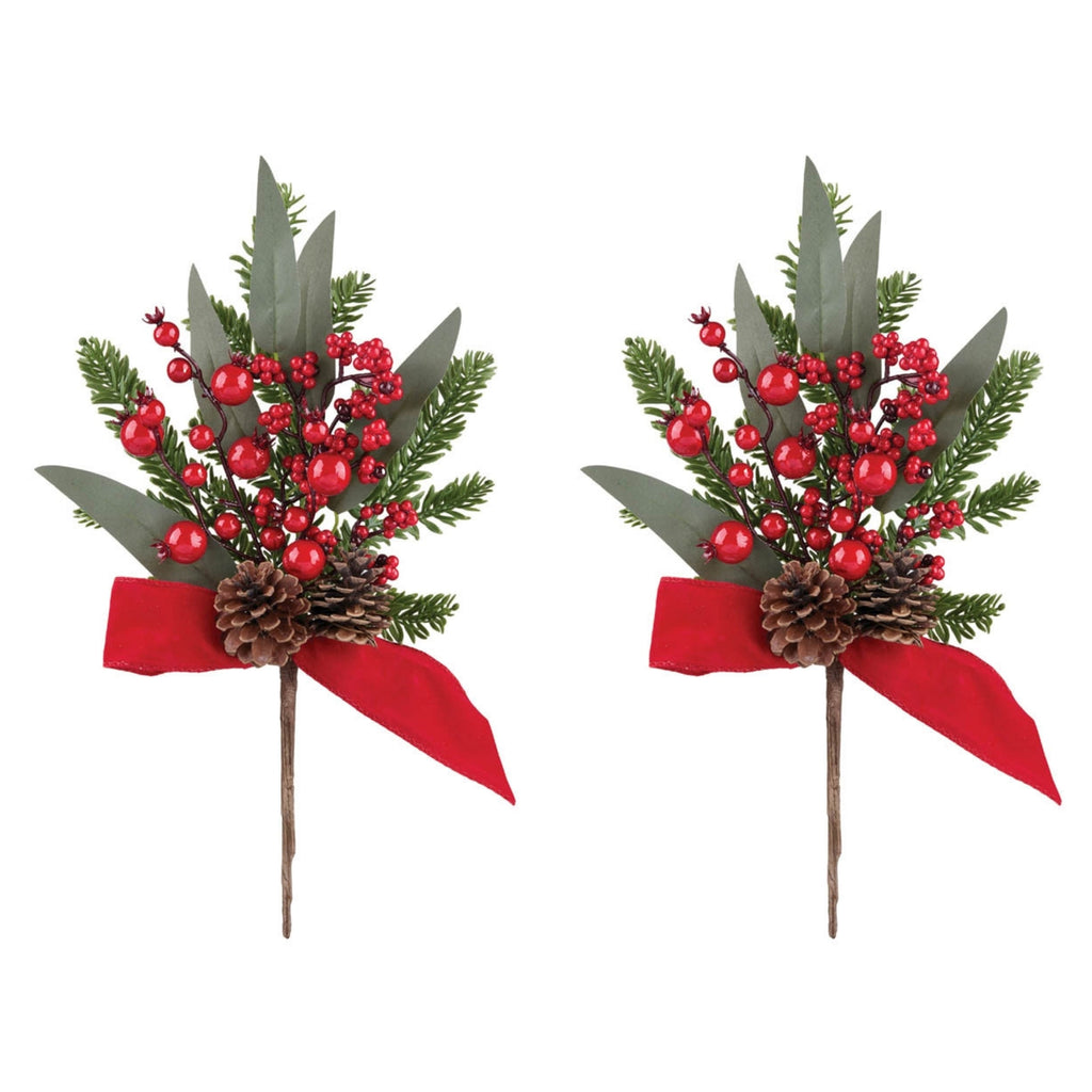 Fresh Touch Pine Berry Cone Spray (Set of 2)