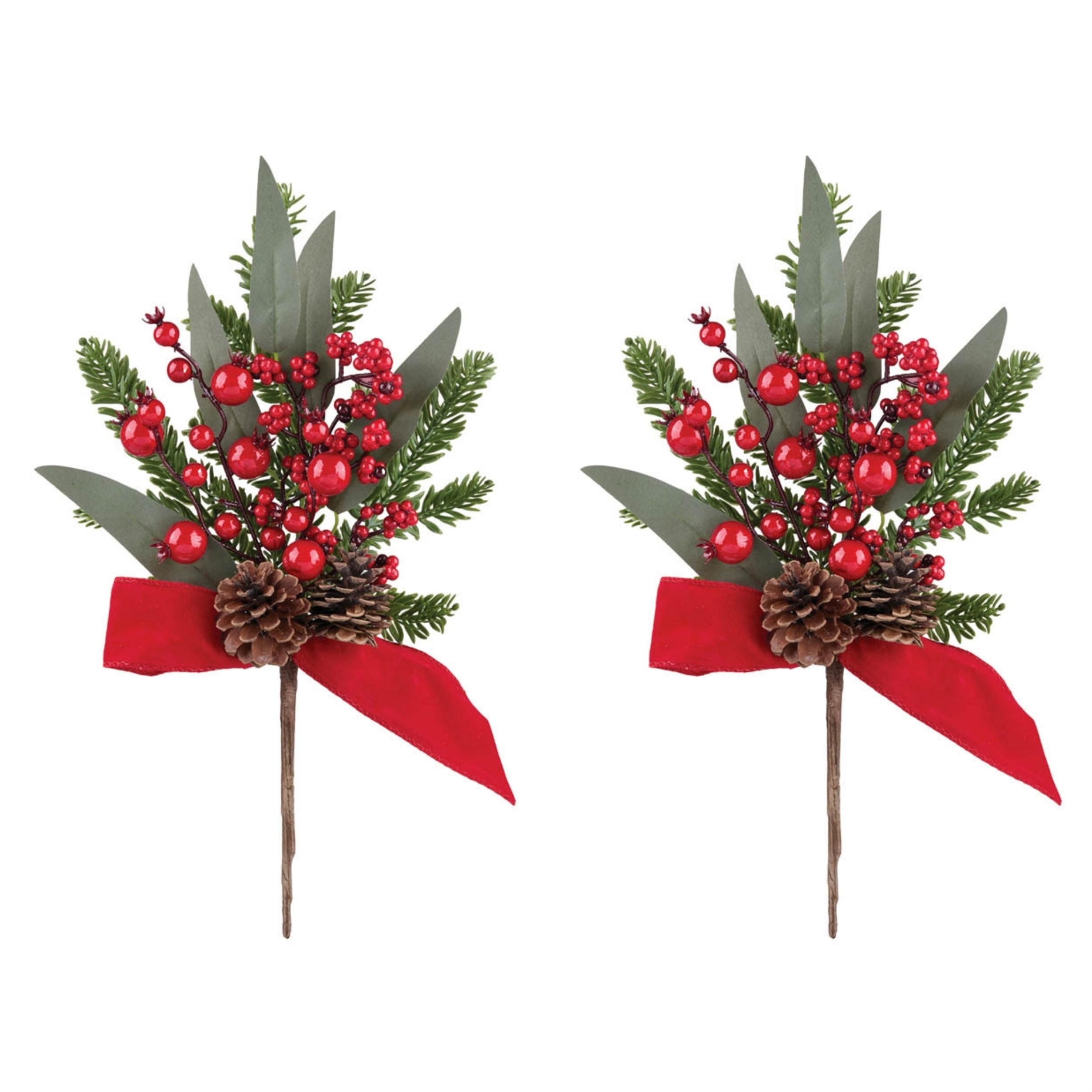 Fresh Touch Pine Berry Cone Spray (Set of 2)