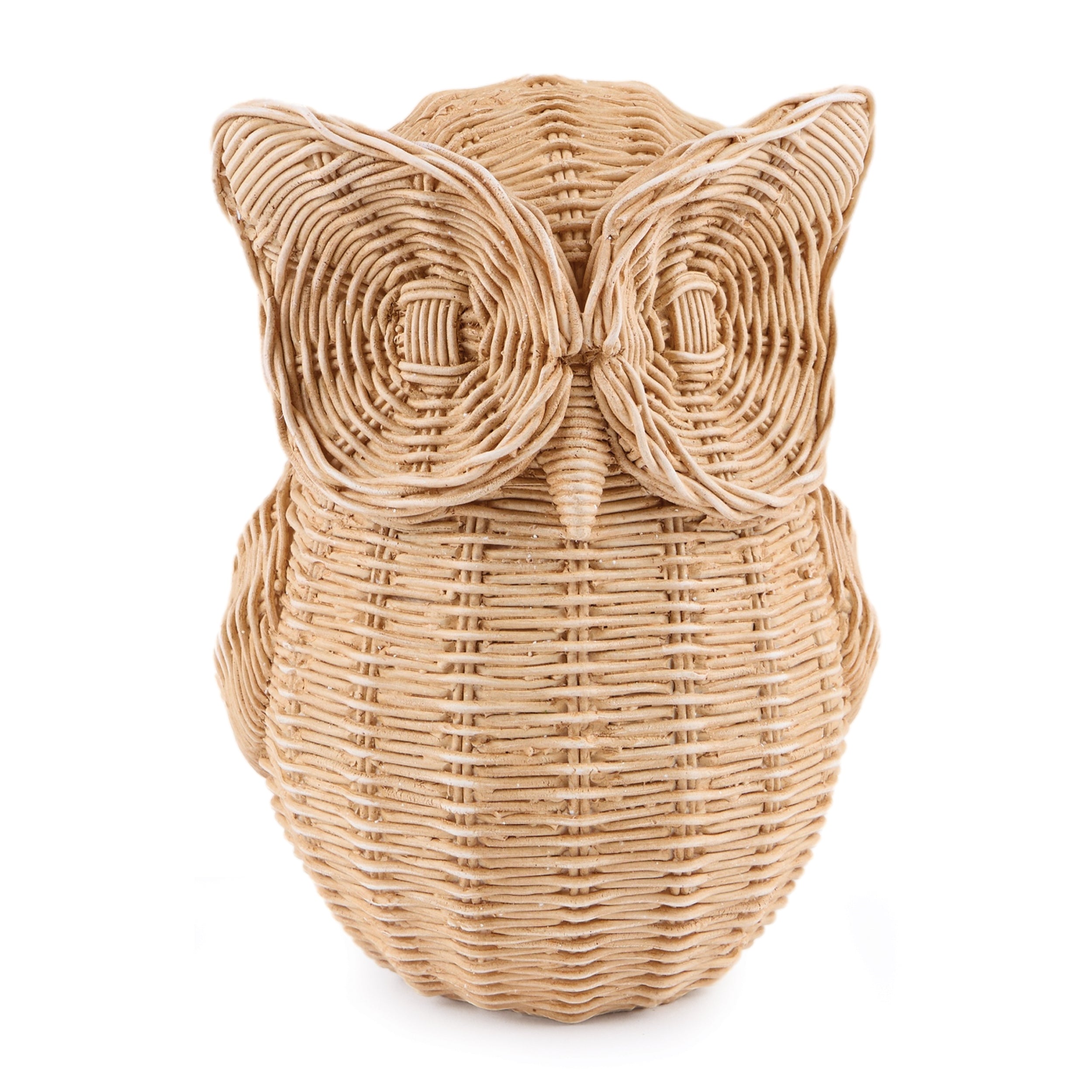 Woven Look Owl Figurines (Set of 2)