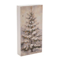 Rustic Christmas Tree Block Sign (Set of 2)