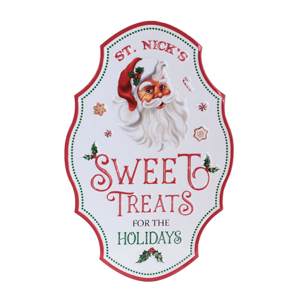 Metal Holiday Sweet Treats Plaque 19.75"H