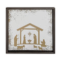 Nativity Silhouette Mirror Plaque 8"SQ